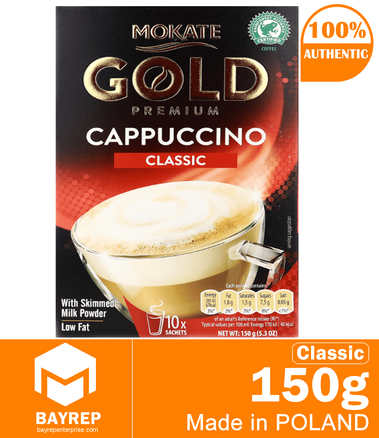 Mokate Gold Premium Classic Coffee | 10 Sachets (150g) | Lazada PH