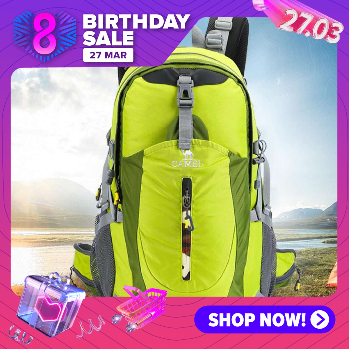 camel 40l backpack