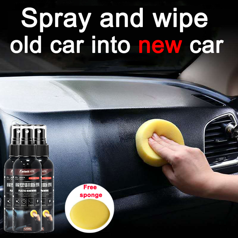 car interior trim restorer black 120ml wax retreading agent. use for