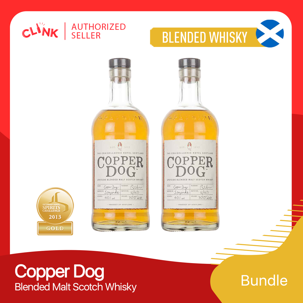 Copper Dog Blended Malt Scotch Whisky 700ml Bundle of 2 Lazada PH