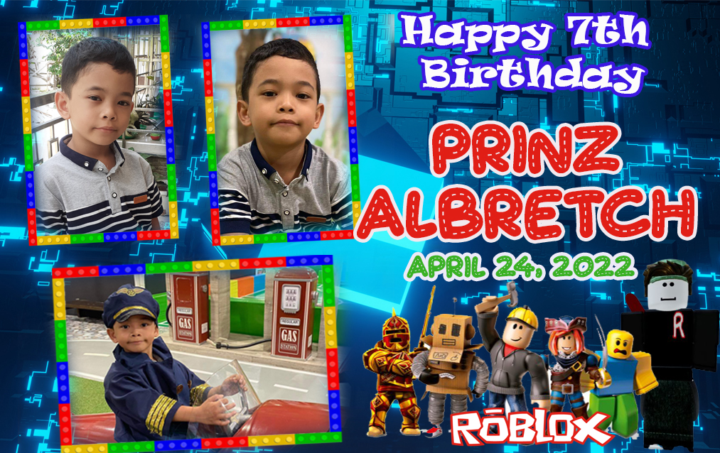 Roblox Tarpaulin Layout For 6th Birthday Theme Birthday Tarpaulin ...