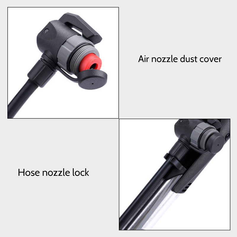 GIYO 120Psi Bicycle Pump Presta Schrader 2 in 1 Valve Floor Standing