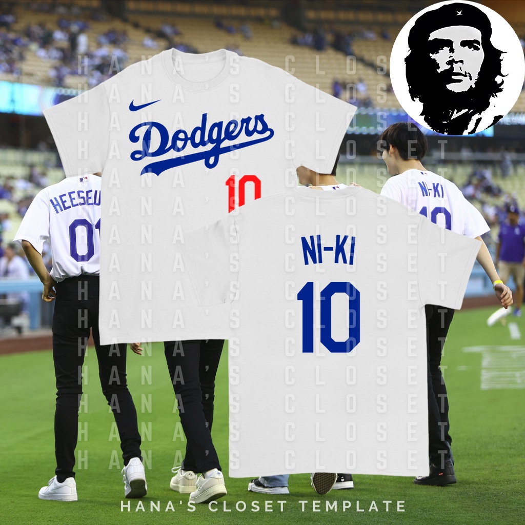 Jual Jersey Baseball Dodgers Enhypen Premium, all member + Custom