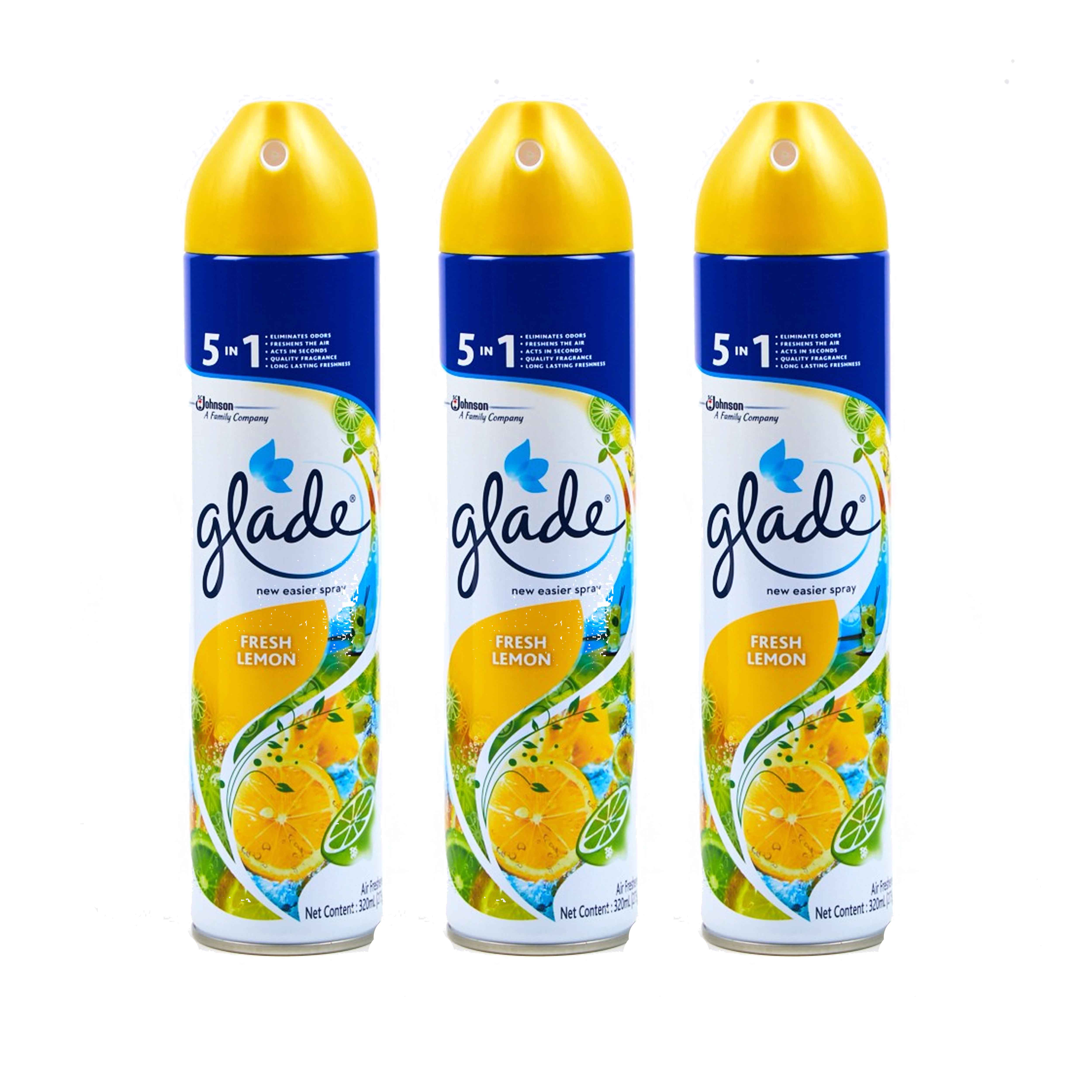 Glade 5 in 1 Aerosol Spray Fresh Lemon 3 pack (320ml per pack) Lazada PH