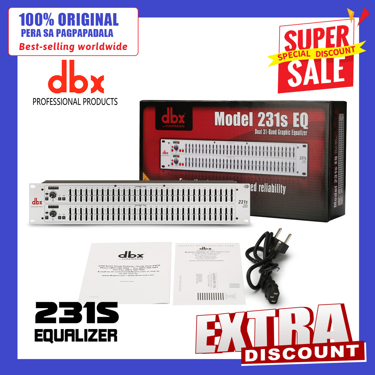 DBX 231S EQ Graphic Equalizer/Limiter with Type III Noise Reduction