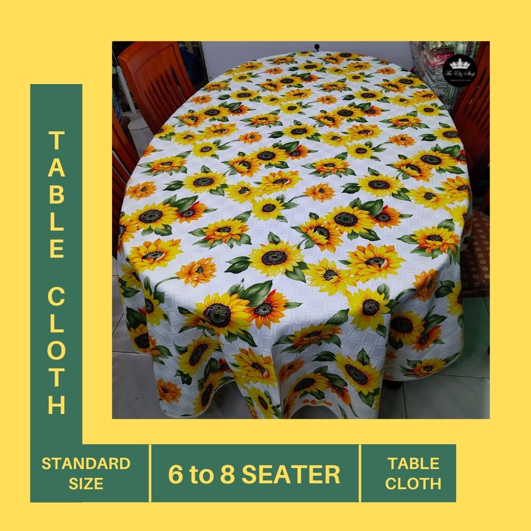 Sunflower Yellow Oval Table Cloth Sunflower Yellow Oblong Yellow Table