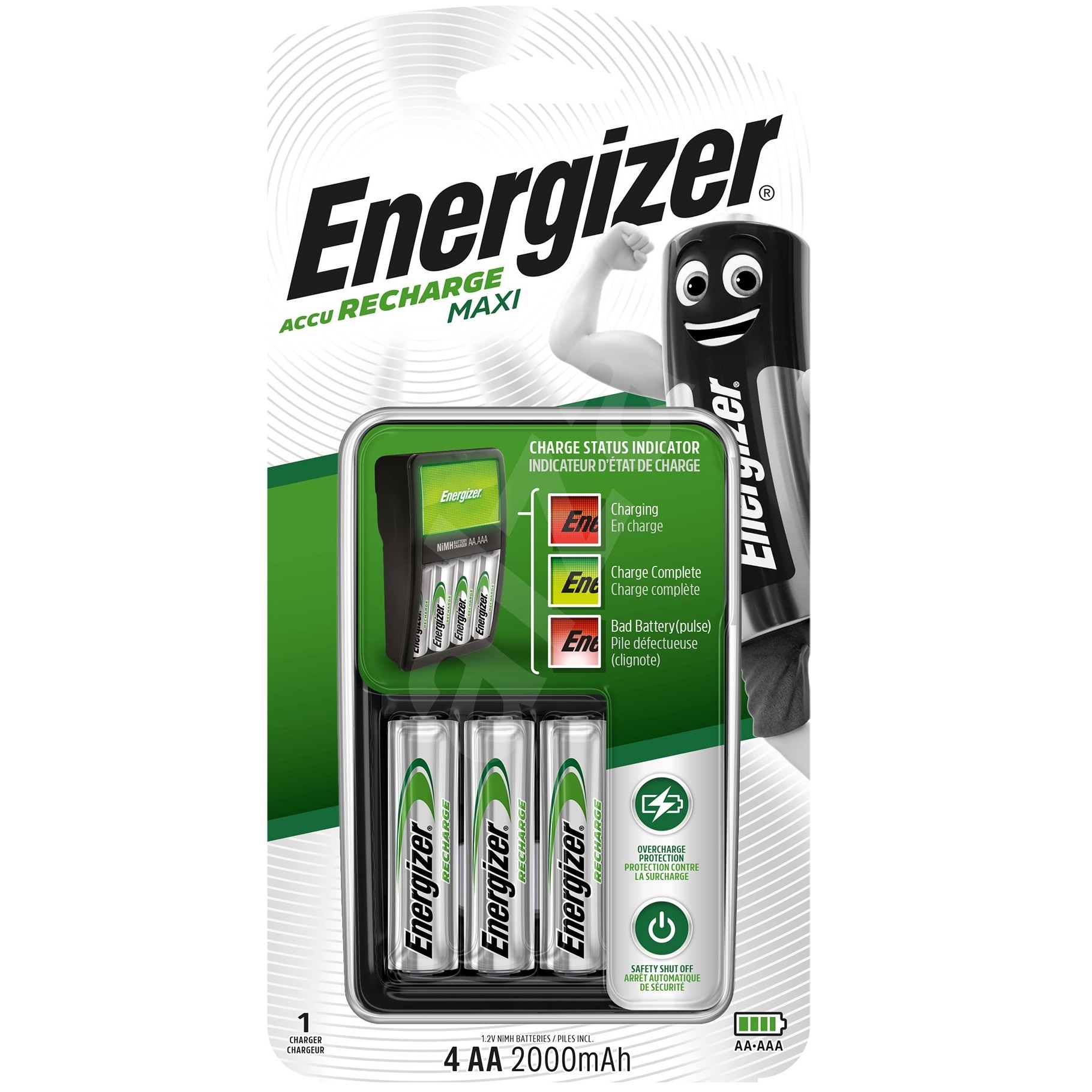 Energizer Battery Charger Recharge MAXI 
