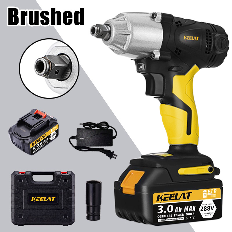 KEELAT 12Cordless Brushless Electric Wrench Impact Wrench Socket Wrench