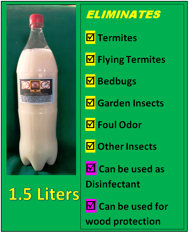 1 5 LITERS KILLS TERMITES BEDBUGS GARDEN INSECTS OTHER INSECT REMOVE 1-5-liters-kills-termites-bedbugs-garden-insects-other-insect-remove