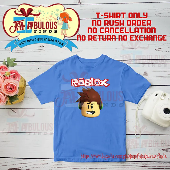 Tshirt For Kids Roblox Head Gaming Shirt 100 Cotton Ootd Fashion Printed Trending Top Boys Girls Customized Vinyl Gift Christmas Gaming Sports Unisex Ninong Ninang Birthday Fahabulous Finds - rose roblox t shirt