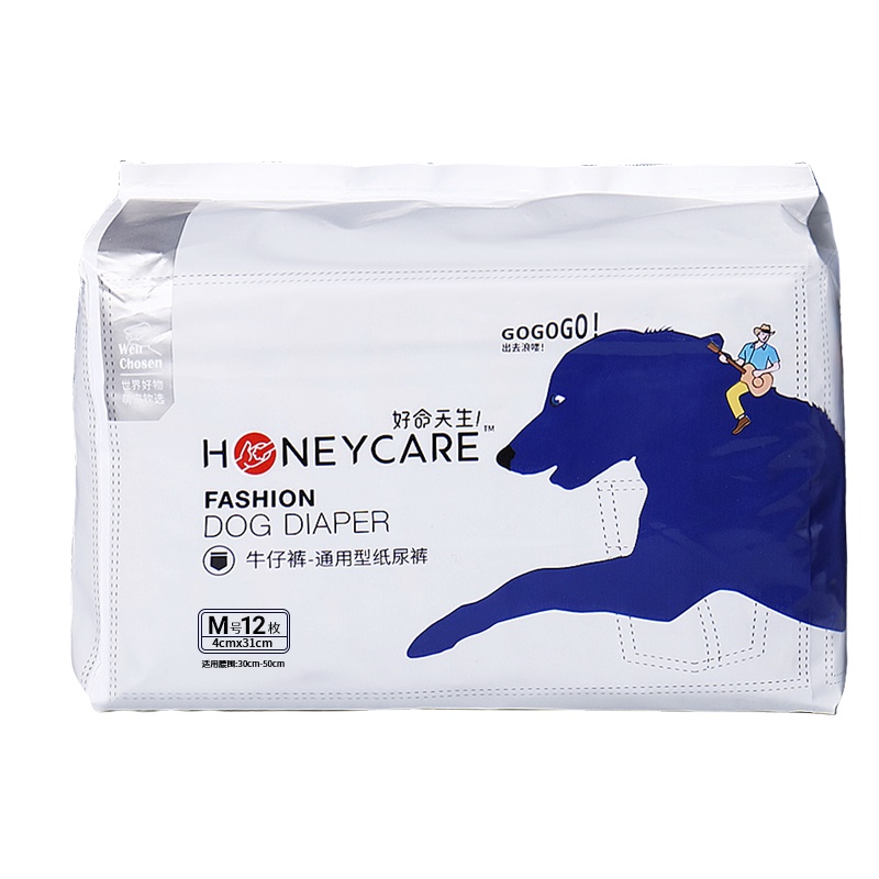 Honeycare Disposable Dog Diapers Male Wraps and Female Diapers 12pcs