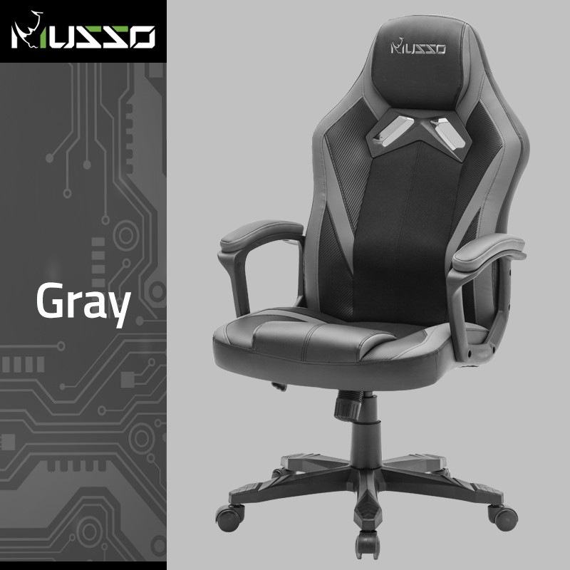 MUSSO Poinner Series A Gaming Chair, Fabric And Leather Ergonomic