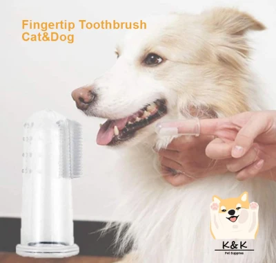2 Fingertip Toothbrush for Cats and Dogs | All Pets Tooth Cleaning Brush