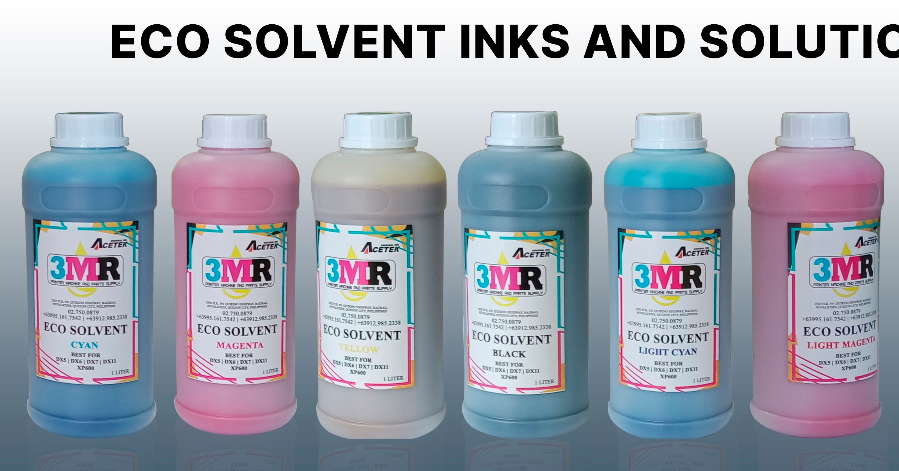Acetek eco solvent ink (CMYK Lm Lc) Lazada PH