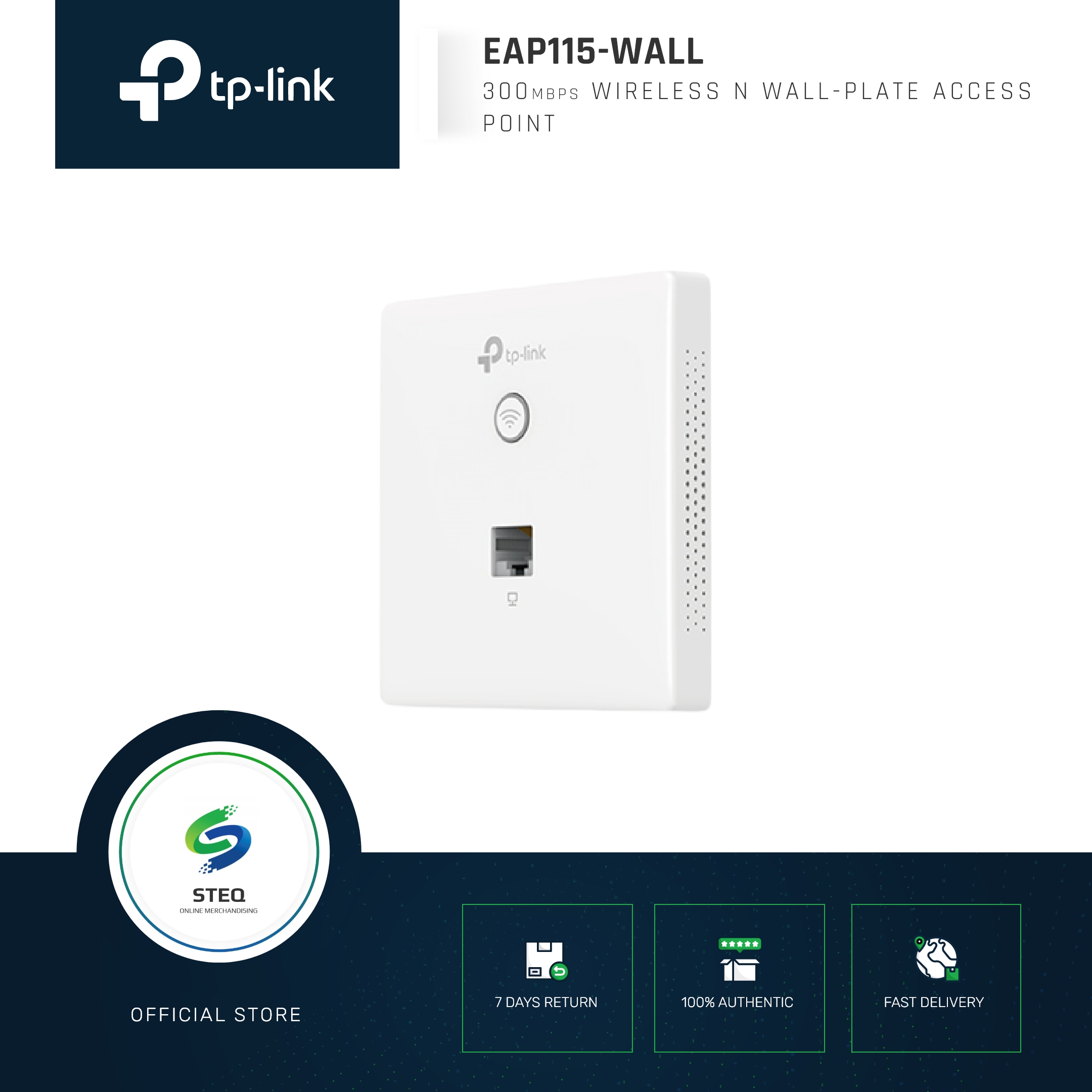 EAP115-WALL TP-Link WLAN STEQ m Access | Lazada 300 PH Point Bit/s PoE