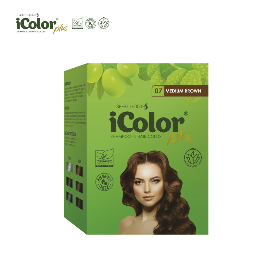 iColor Plus Medium Brown Box Organic Hair Dye Shampoo Lazada PH