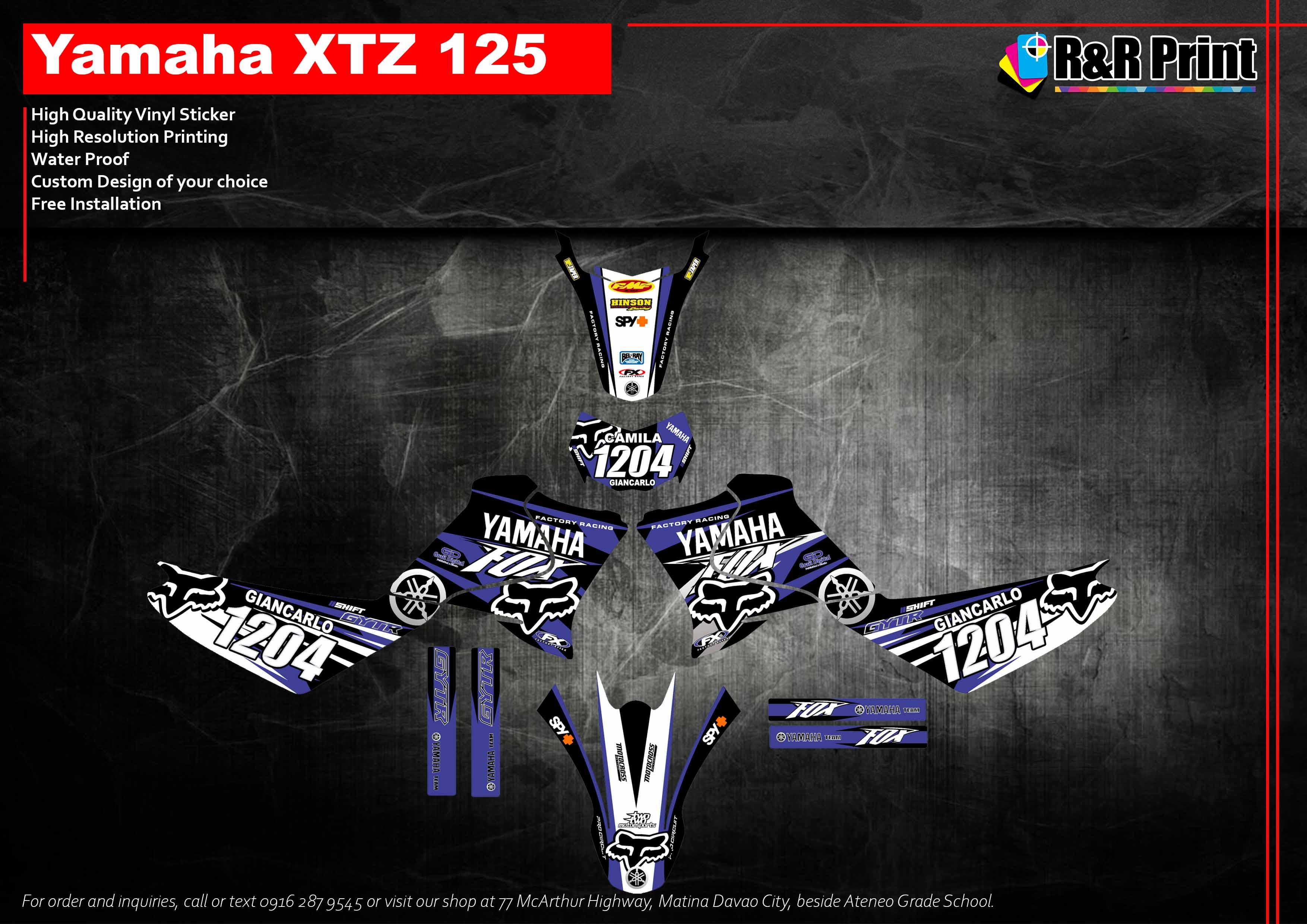 Yamaha XTZ 125 Decals Sticker Lazada PH