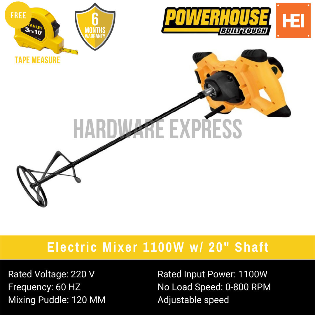 Powerhouse Electric Mixer 1100W FREE STANLEY TAPE MEASURE Lazada PH