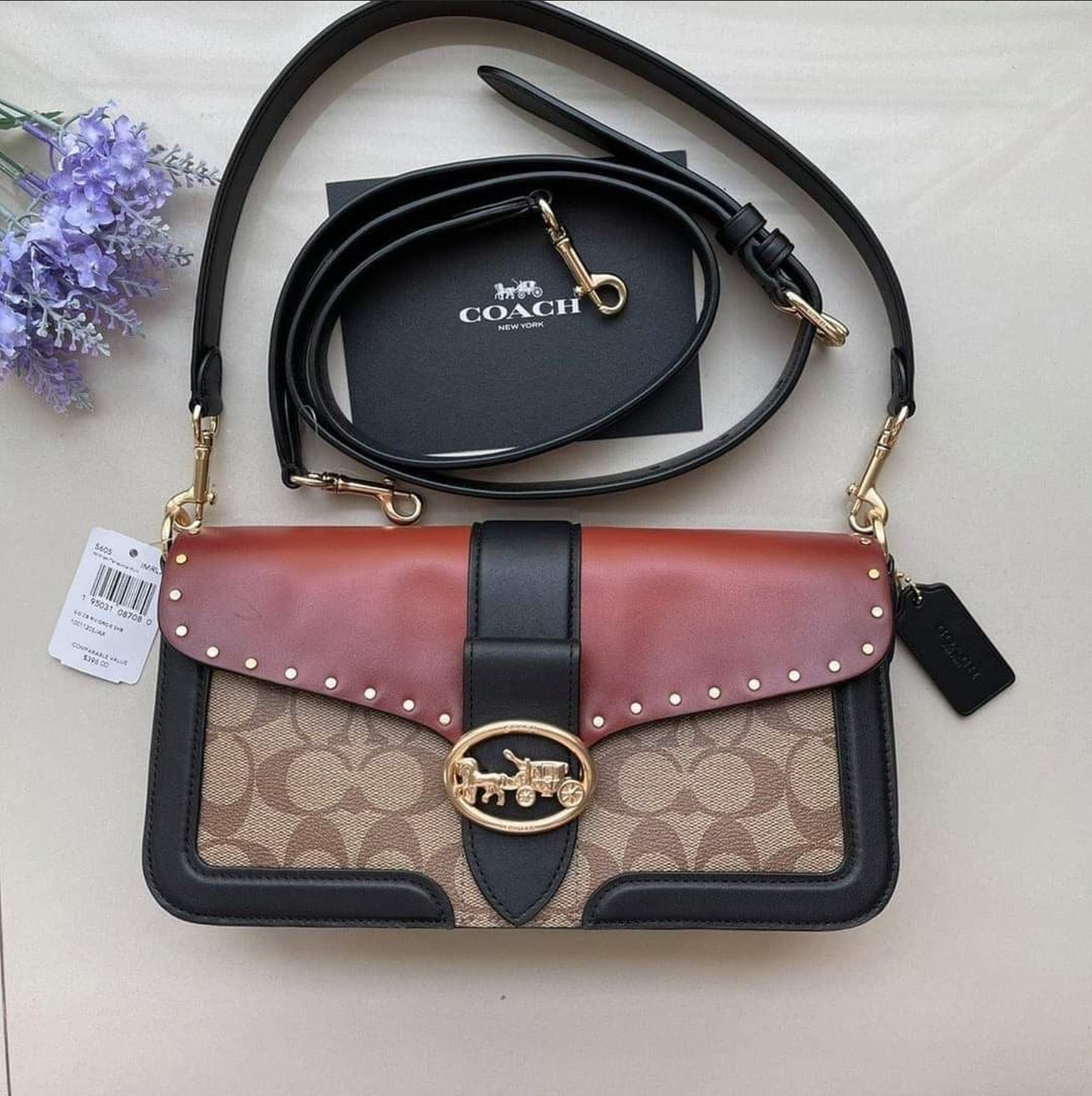Coach 5605 Shoulder Bag in Colorblock Signature Canvas Lazada PH