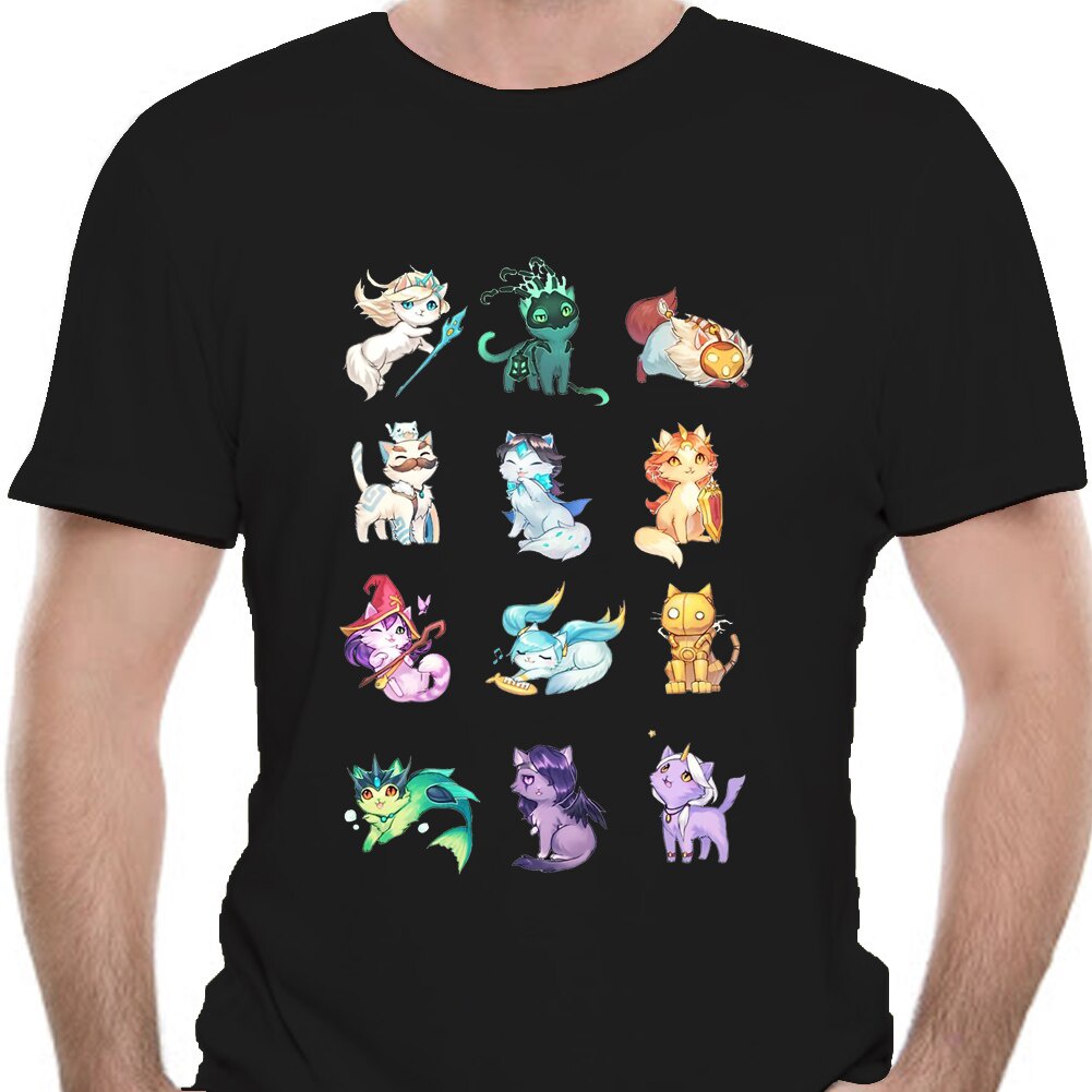 League of Legends T-Shirts for Men League Of Support Cats Funny Crewneck  Cotton T Shirt 8202U | Lazada PH