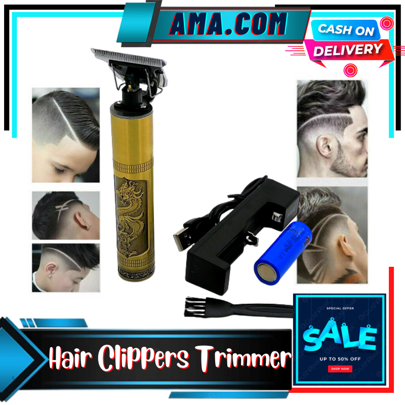 AMA- Electric Trimmer Baldheaded Hair Clippers Heavy Hitter Cordless Men  0mm Hair Cutting Machine/ Original Hair Trimmer Gold Cordless Beard Trimmer/  Hair Clippers for Men, Caneocane Hair Beard Trimmer for Mens, Professional