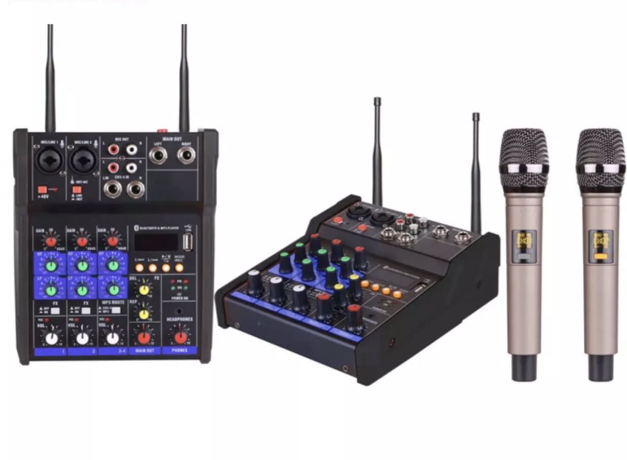 YAMAHA G4 MIXER Bluetooth With 2 Pcs High Quality Wireless Microphone