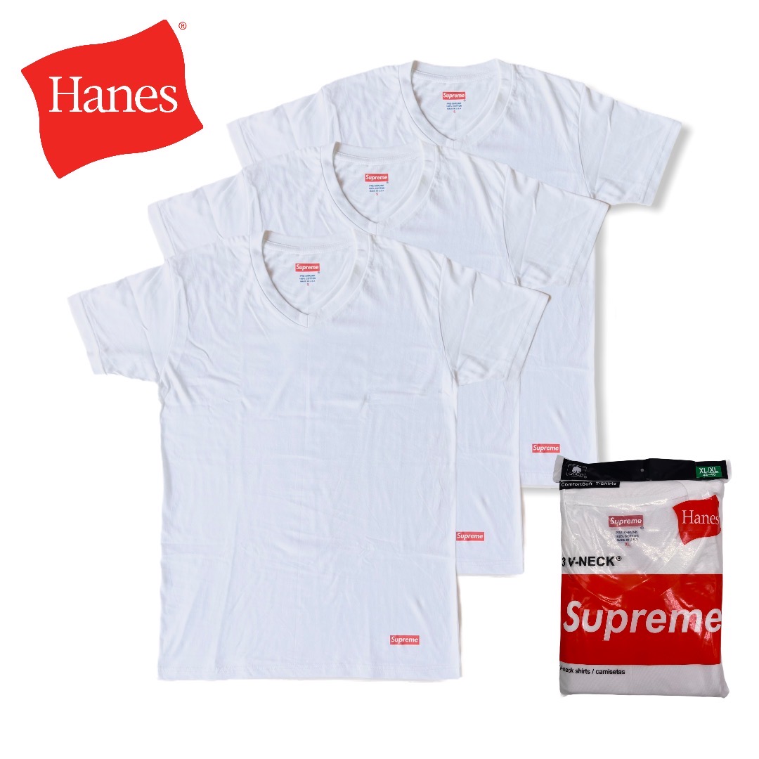 supreme white t shirt hanes