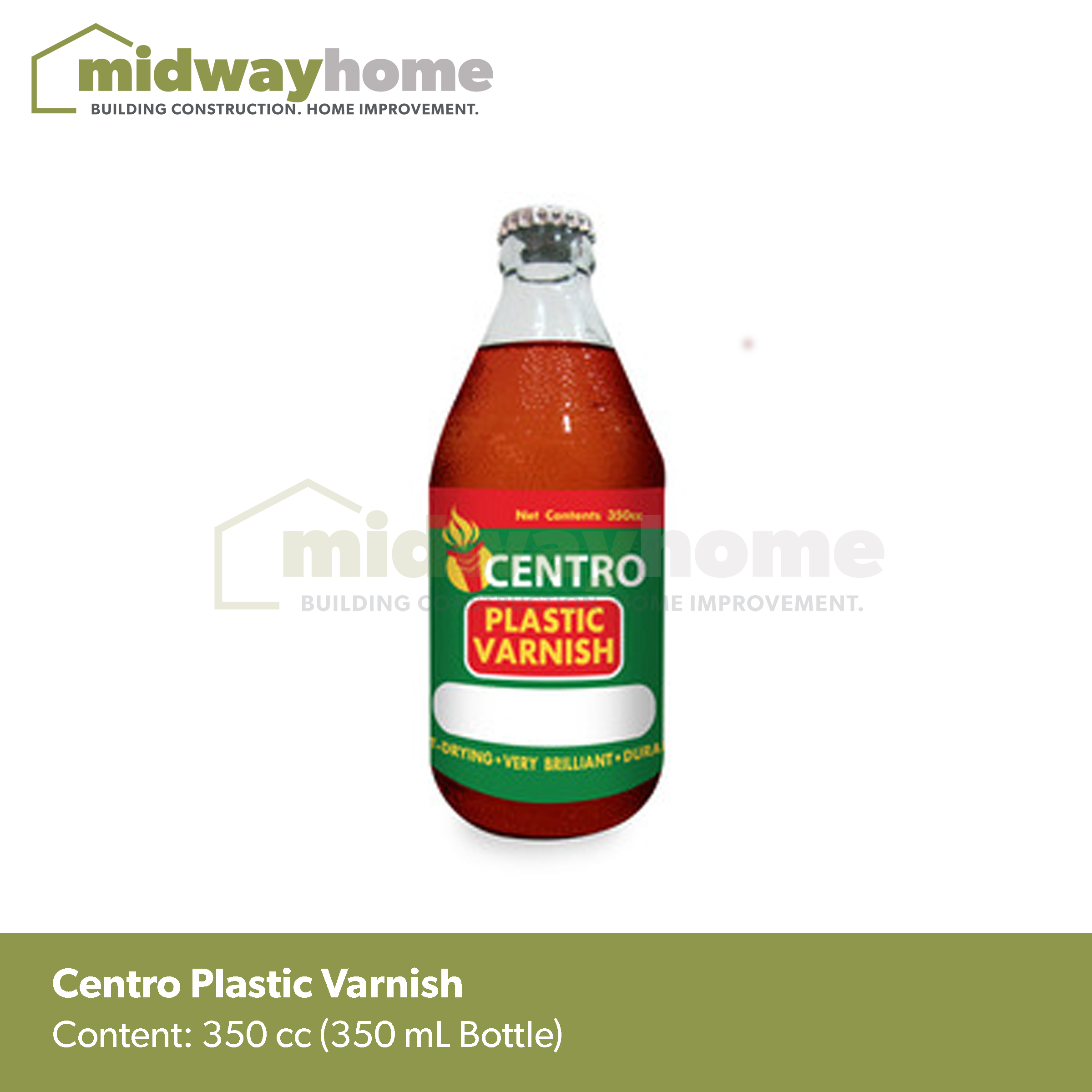 Centro Plastic Varnish 350 cc (350mL Bottle) Lazada PH