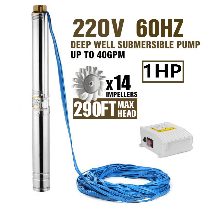 （Unconditional Return）Submersible Pump 3Inch Water Pump Pure Copper ...