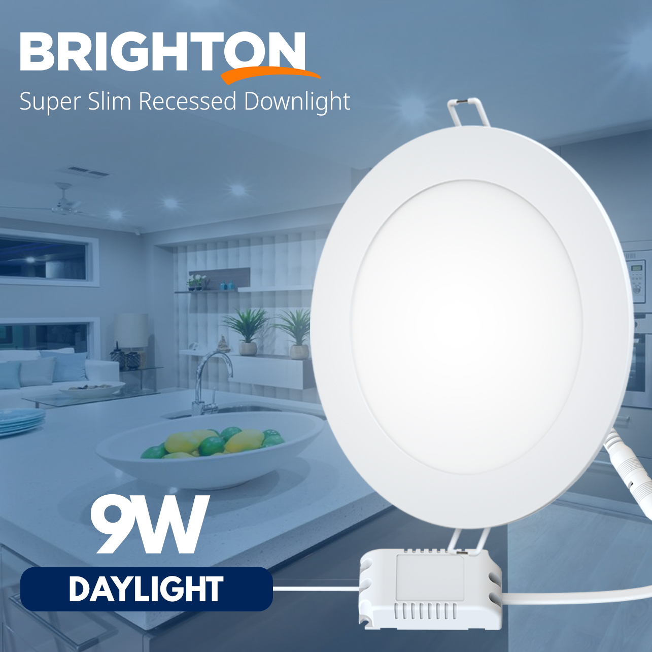 Brighton LED Downlight 9W 12 Watts Surface Panel Round Ceiling Light