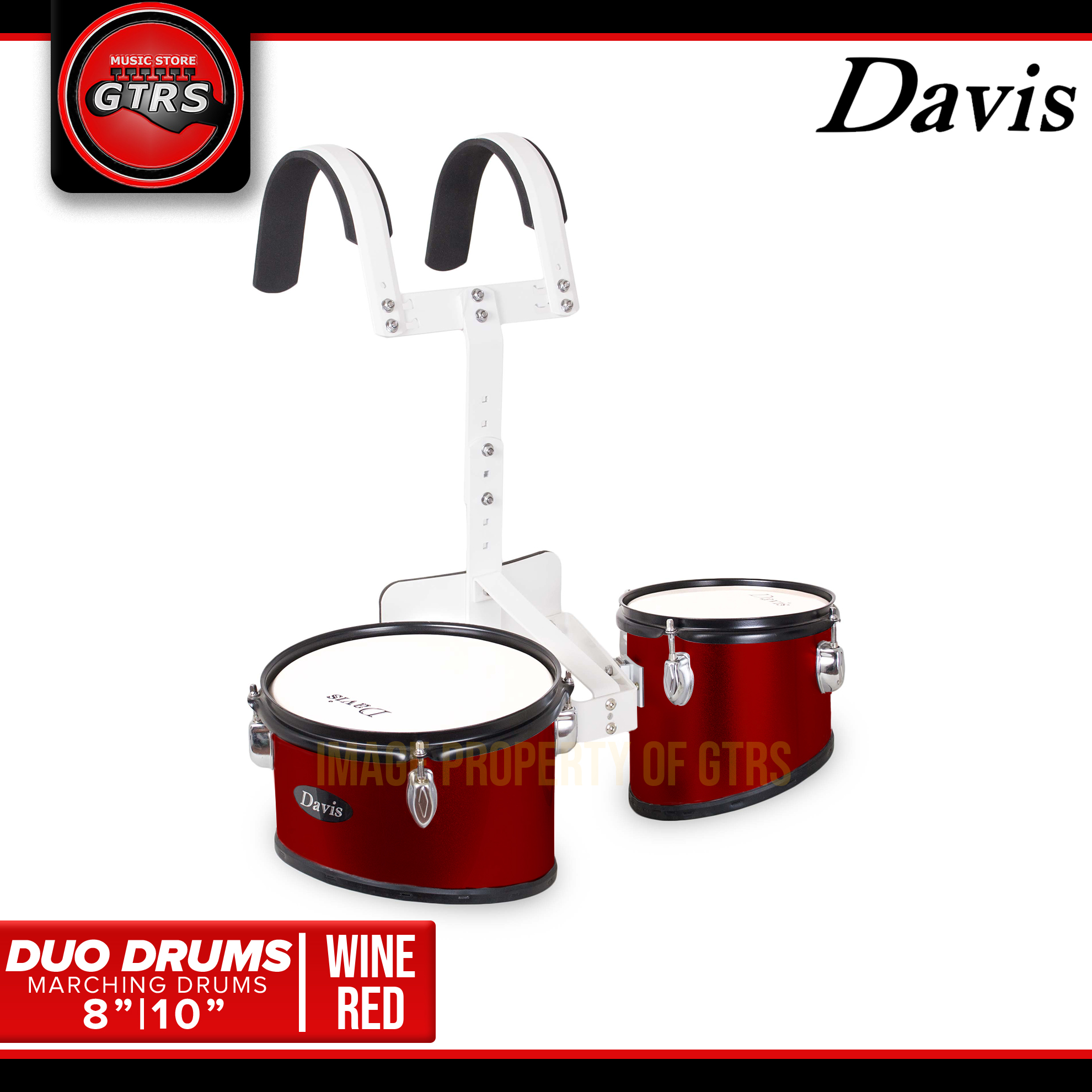Davis 2Piece Duo Marching Drum Set Lazada PH