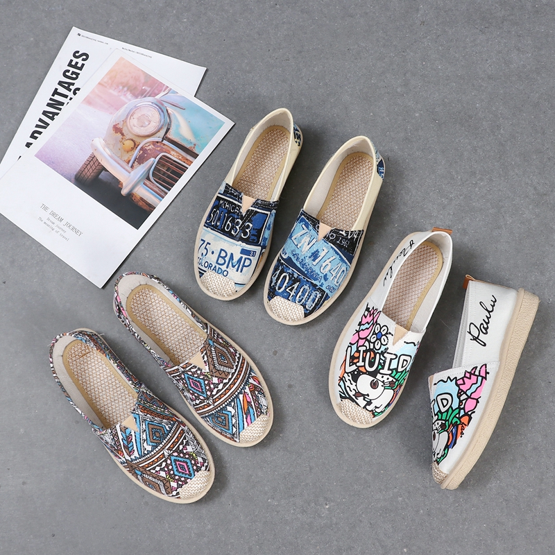 Espadrille Printed Shoes Loafers 