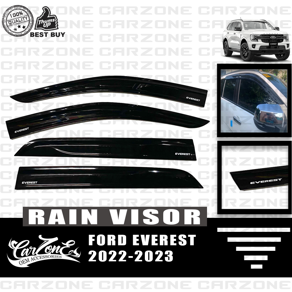 Ford Everest 20222023 Rain Guard / Rainguard Window Visor (Black