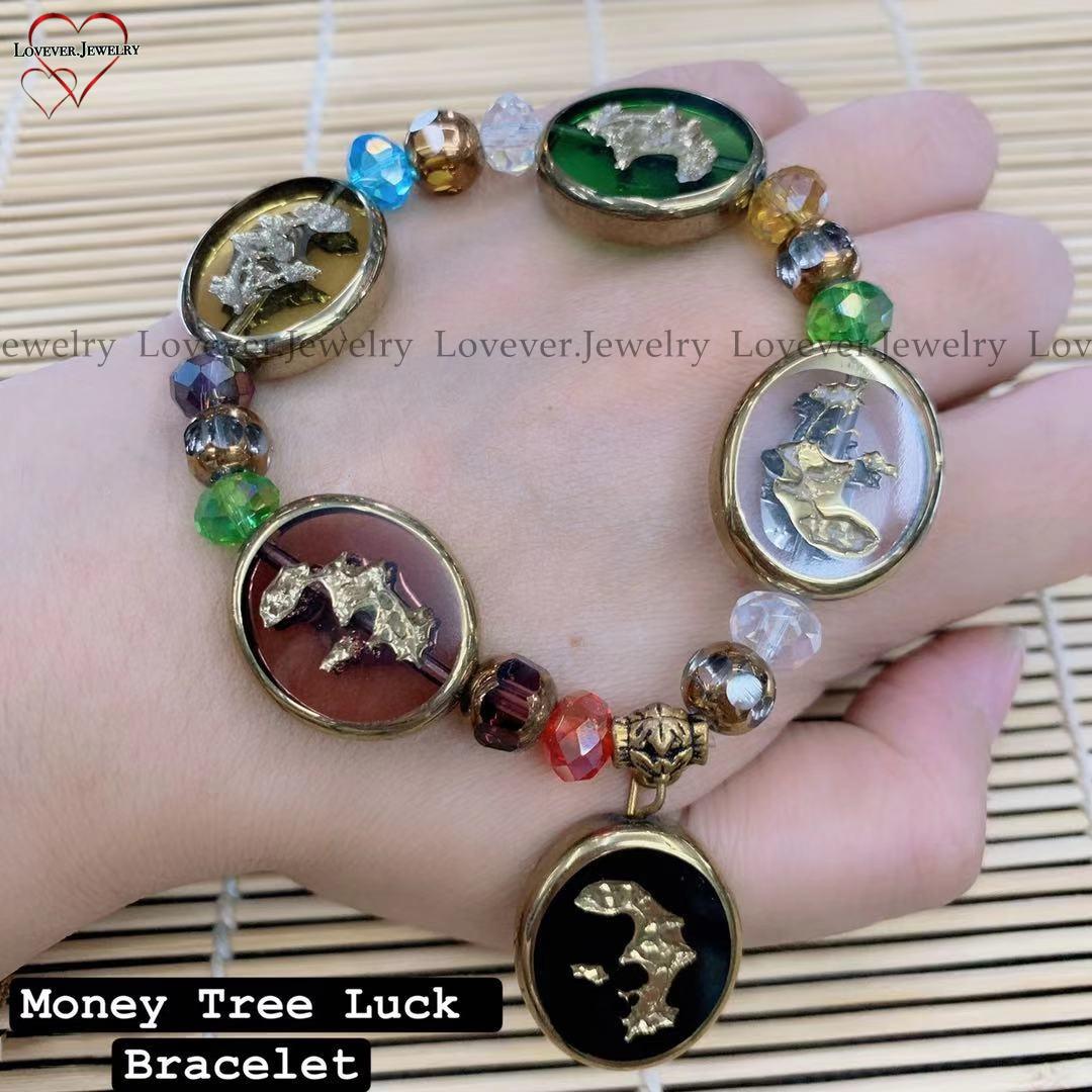 Money Tree Luck Bracelet Feng Shui Wealth Bracelet Handmade Beaded