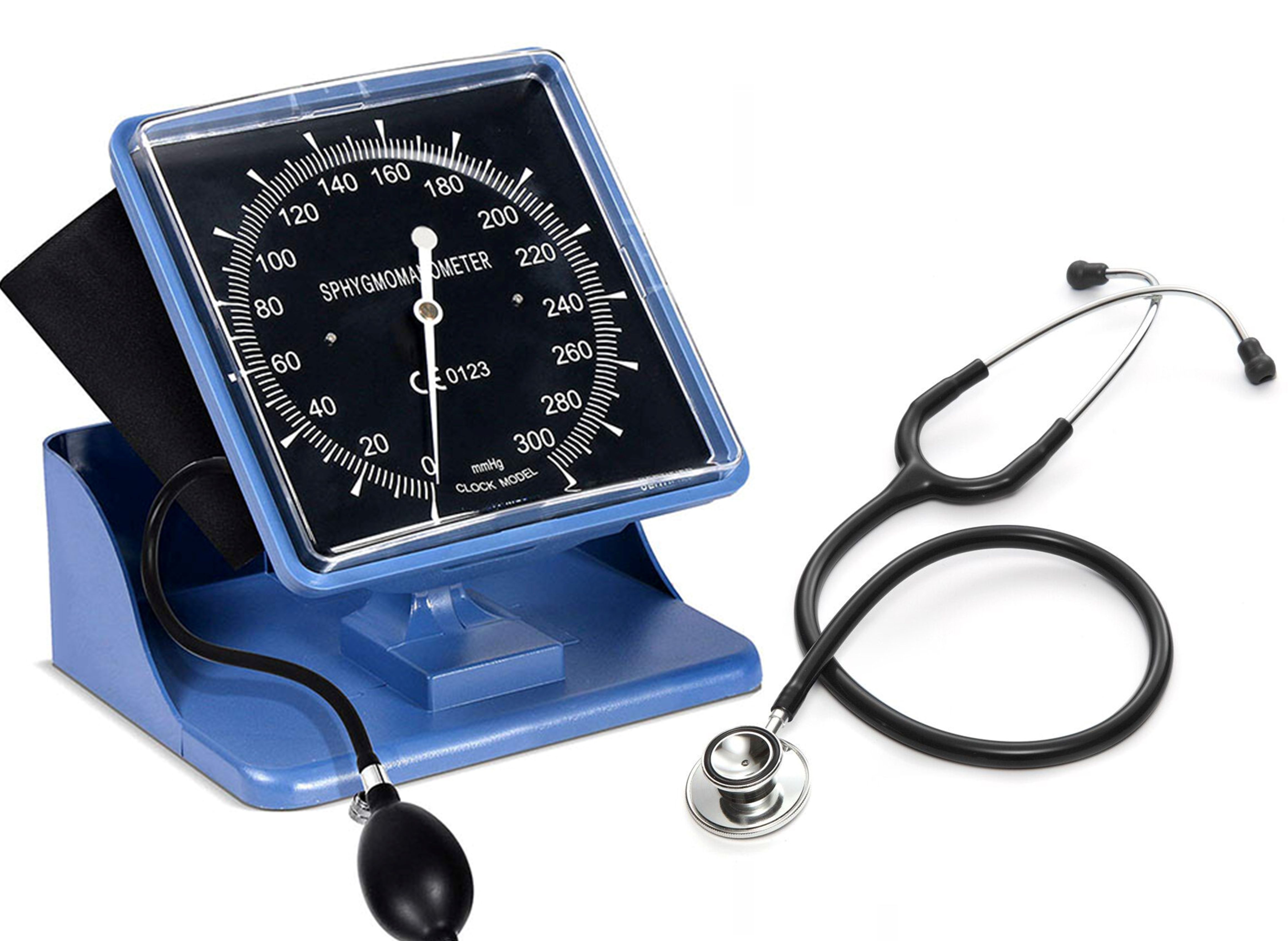 Desk and Wall Type BP Monitor Aneroid Sphygmomanometer with Stethoscope