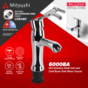Mitsushi Stainless Steel Hot and Cold Basin Sink Faucet