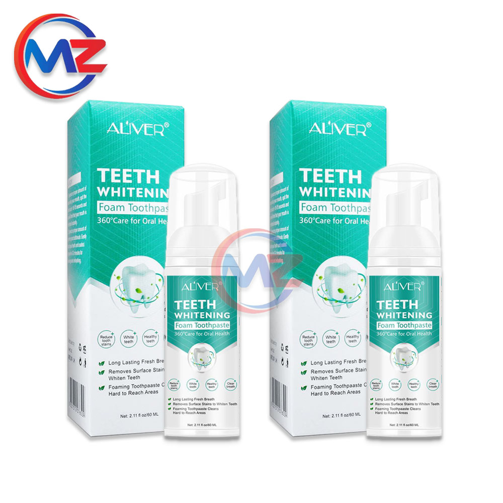 Mz Wise Aliver Teeth Whitening Mousse Toothpaste Cleansing Teeth Mousse 