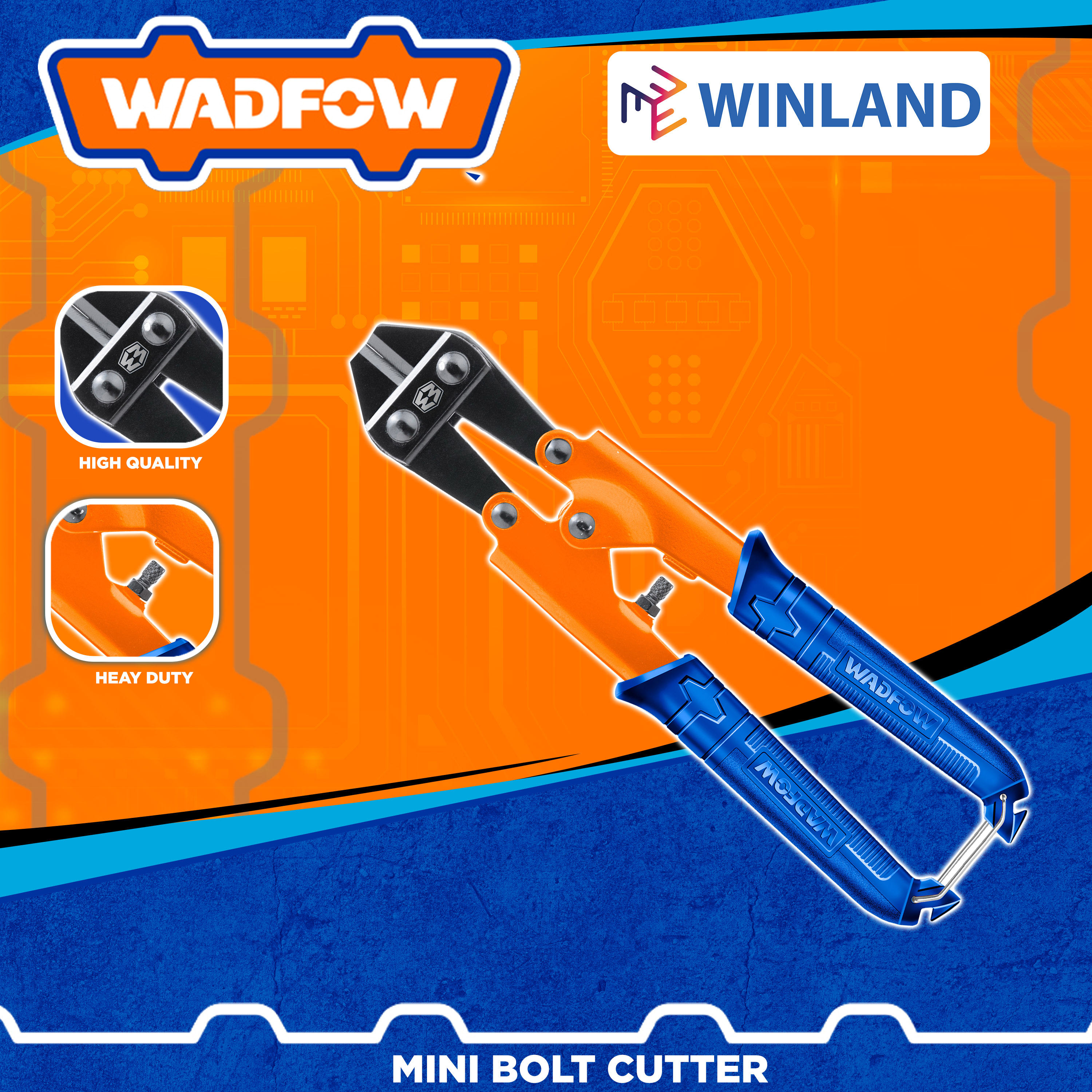 WADFOW by Winland WBC1908 Industrial Mini Bolt Cutter / Chain Wire Lock