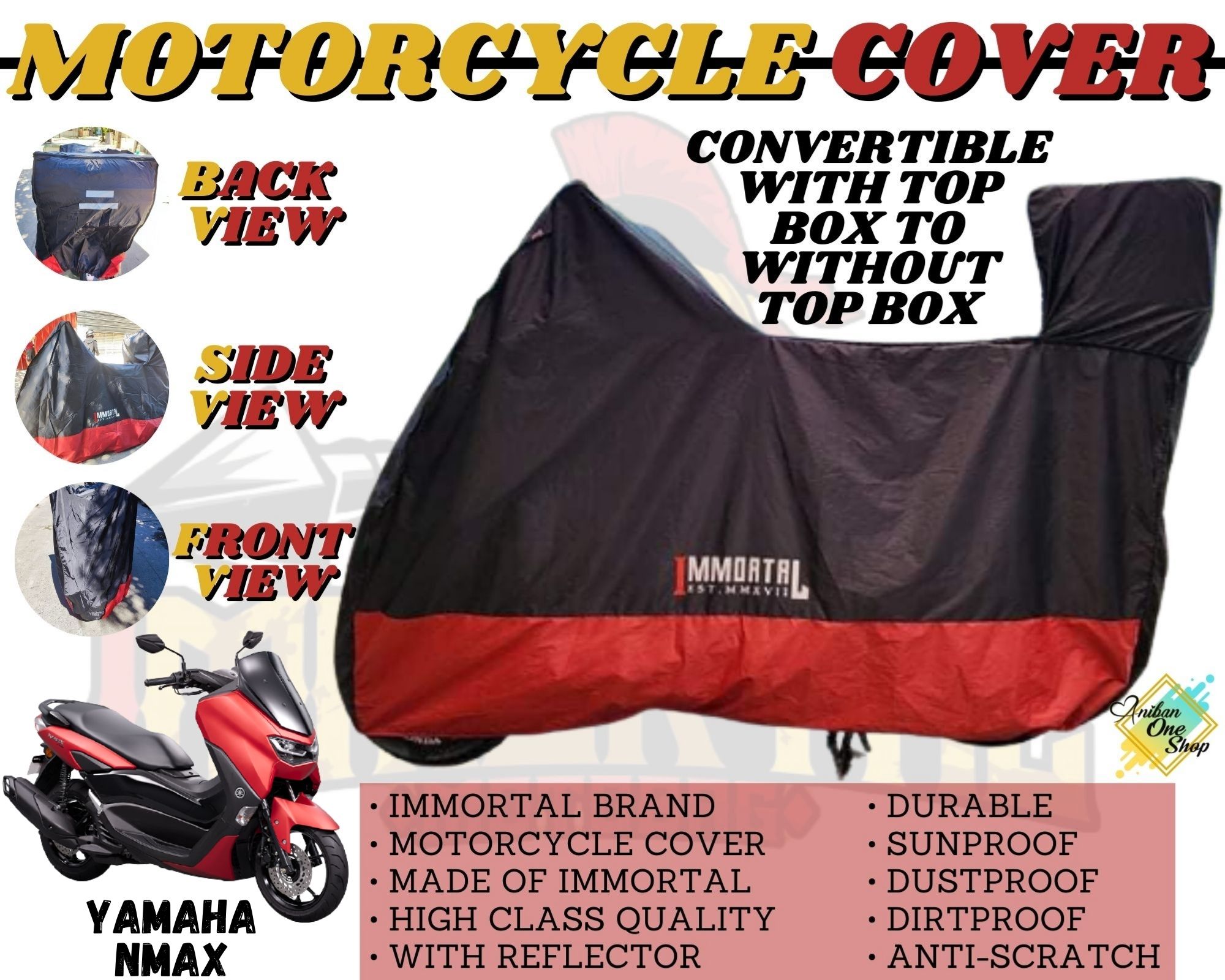 Immortal Motobag Motorcycle Cover for YAMAHA NMAX - Waterproof ...