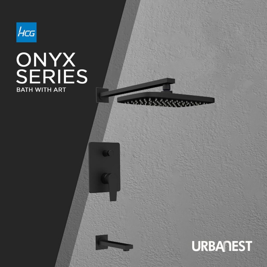 HCG Onyx BF22421PX BK Concealed Shower Black. Full Brass Body Casting