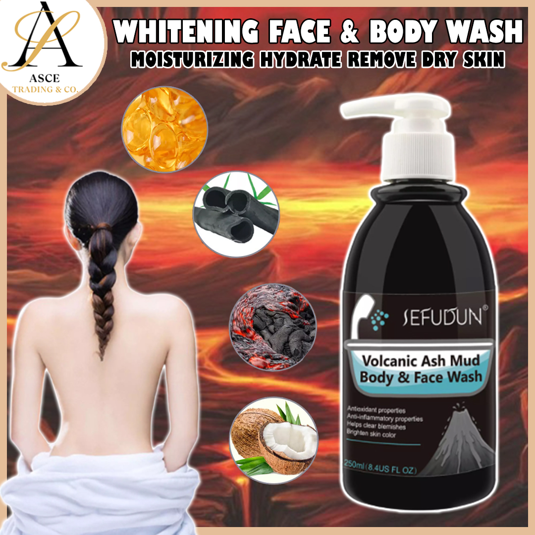 Original SEFUDUN Jeju Volcanic Ash Mud Shower Gel Whitening Face & Body