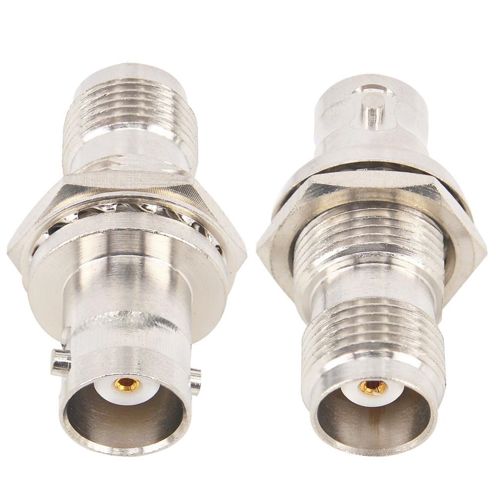 2 Pieces BNC Female to TNC Female Bulkhead Extendable Antenna Jack
