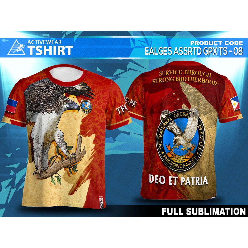 The Fraternal Order of Eagles Shirt Full Sublimation Green Blue Red