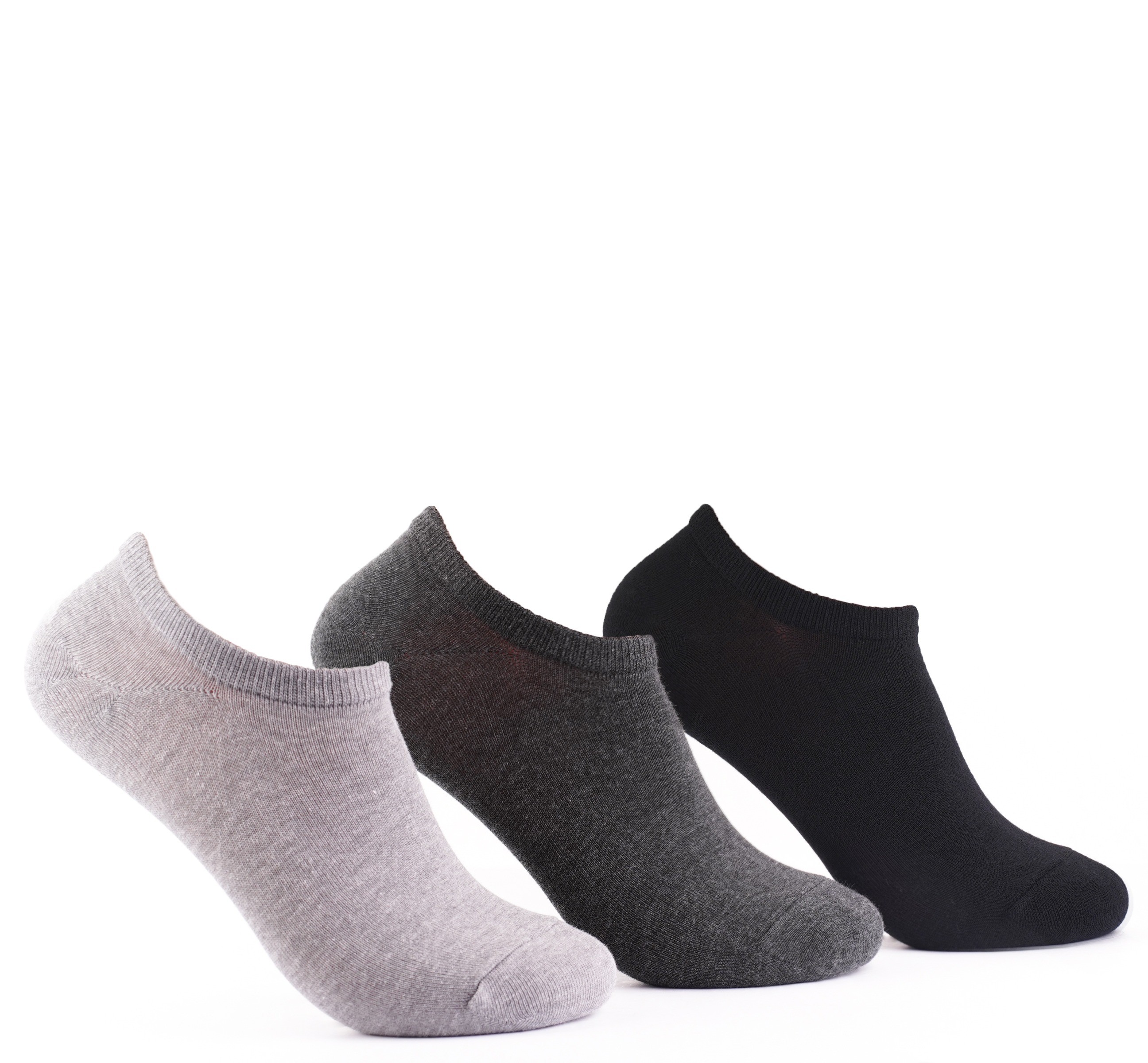 Iconic Mens 3 in 1 Basic Athletic Plain Extra Low Ankle Socks in ...