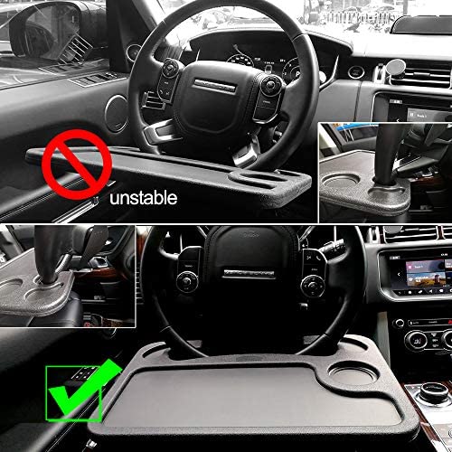 Mega Racer Steering Wheel Car Tray Table - Travel, Meal or Workstation, for  Car, Truck, SUV, Van - Automotive Accessories, Car Essentials, Universal  Fit, 1 Piece