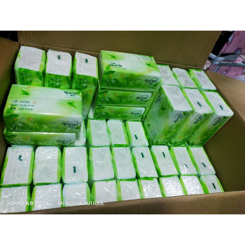 Hearttex Green Tea Facial Tissue and bathroom tissue durable Lazada PH
