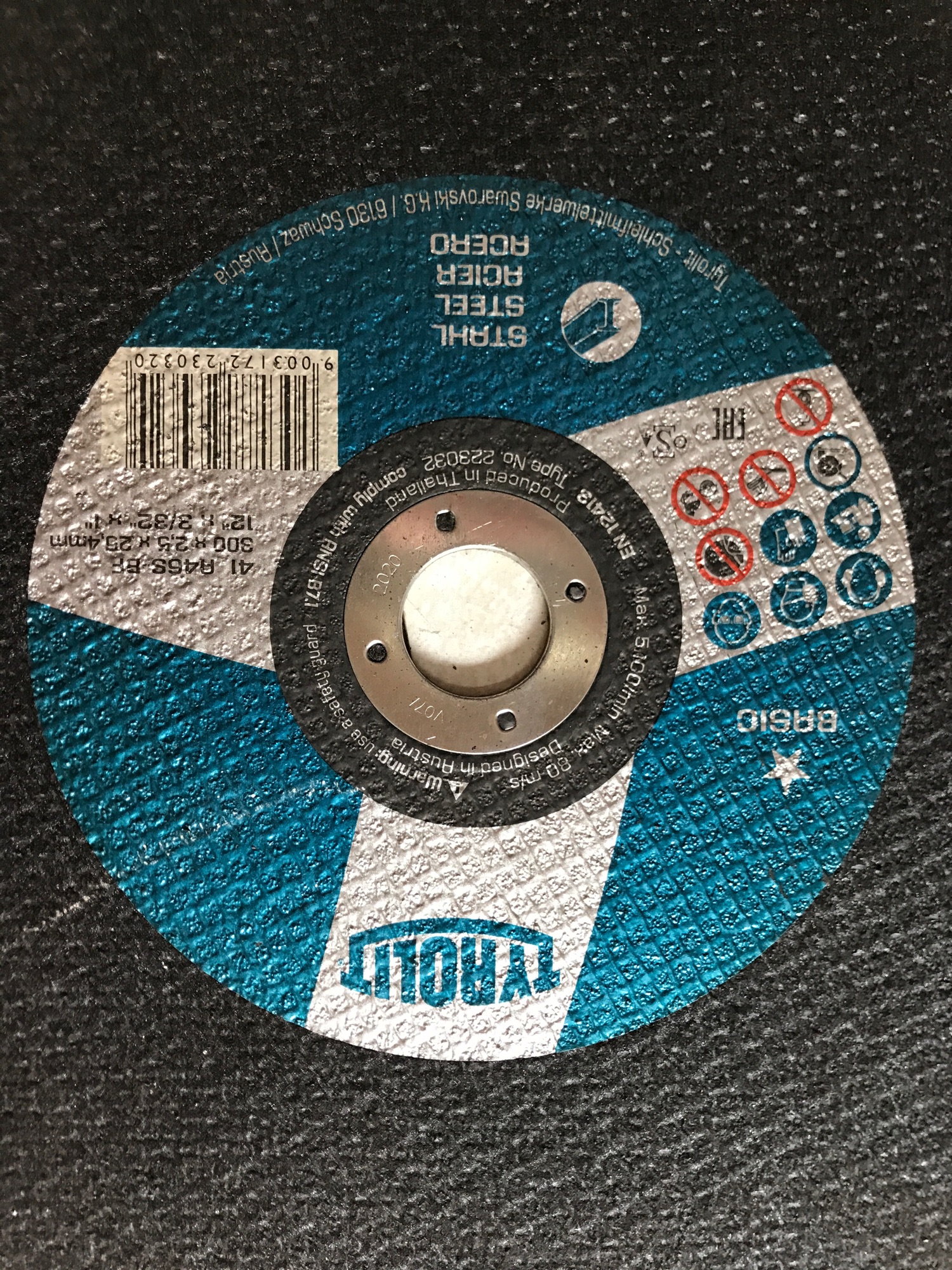 Tyrolit (Original) Cutting disc 12”(BASIC) for steel (sold and price