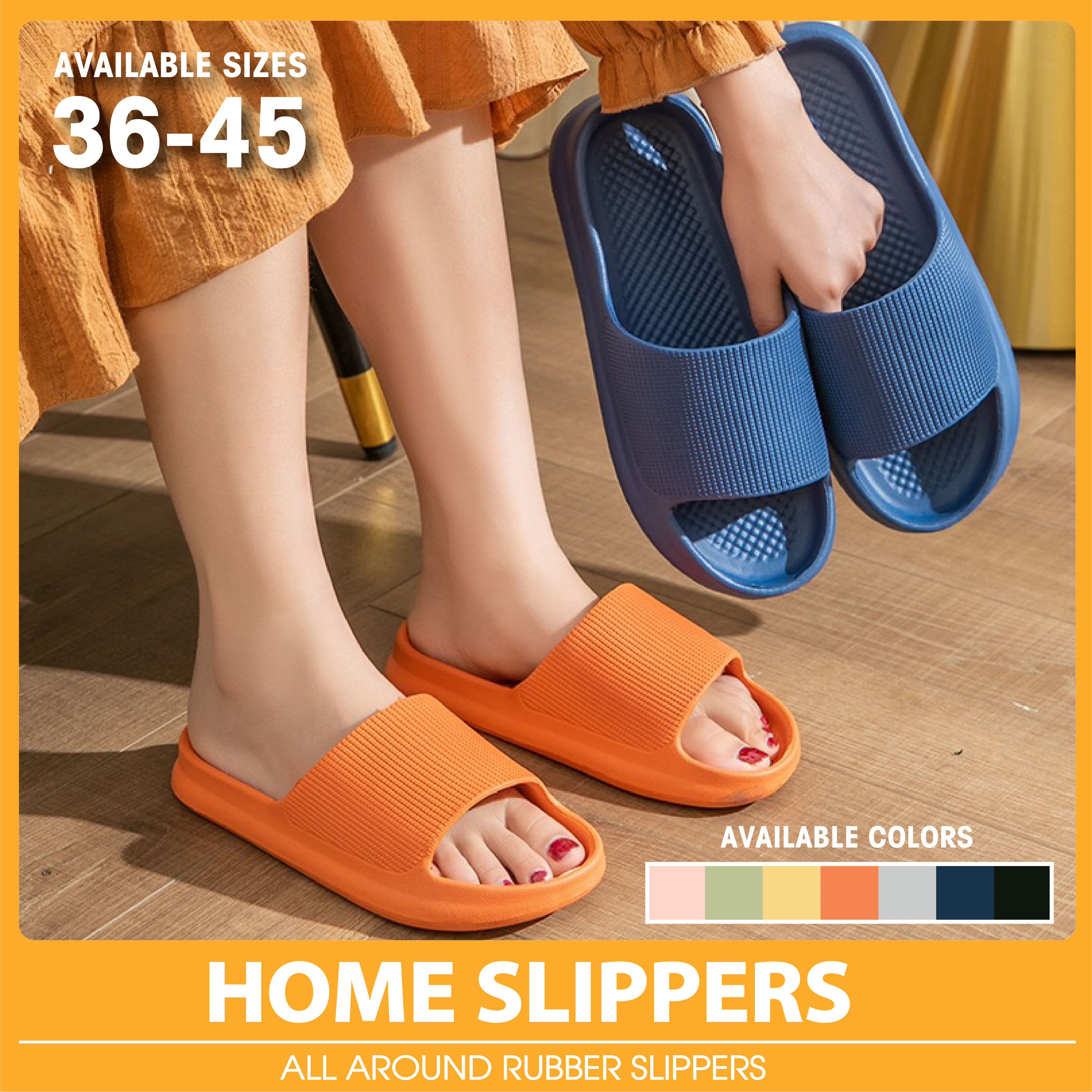 House of EQA Unisex Home Slippers Bathroom Slippers Bedroom Slippers for Men & Women Flip Flops Sandals Indoor Outdoor Slippers Assorted Color Soft EVA Material with Nonslip Base Soft and Comfortable