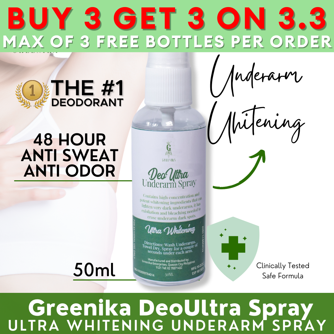 [ 5X WHITENING + DEODORANT ] Greenika 5X Underarm Whitening Spray