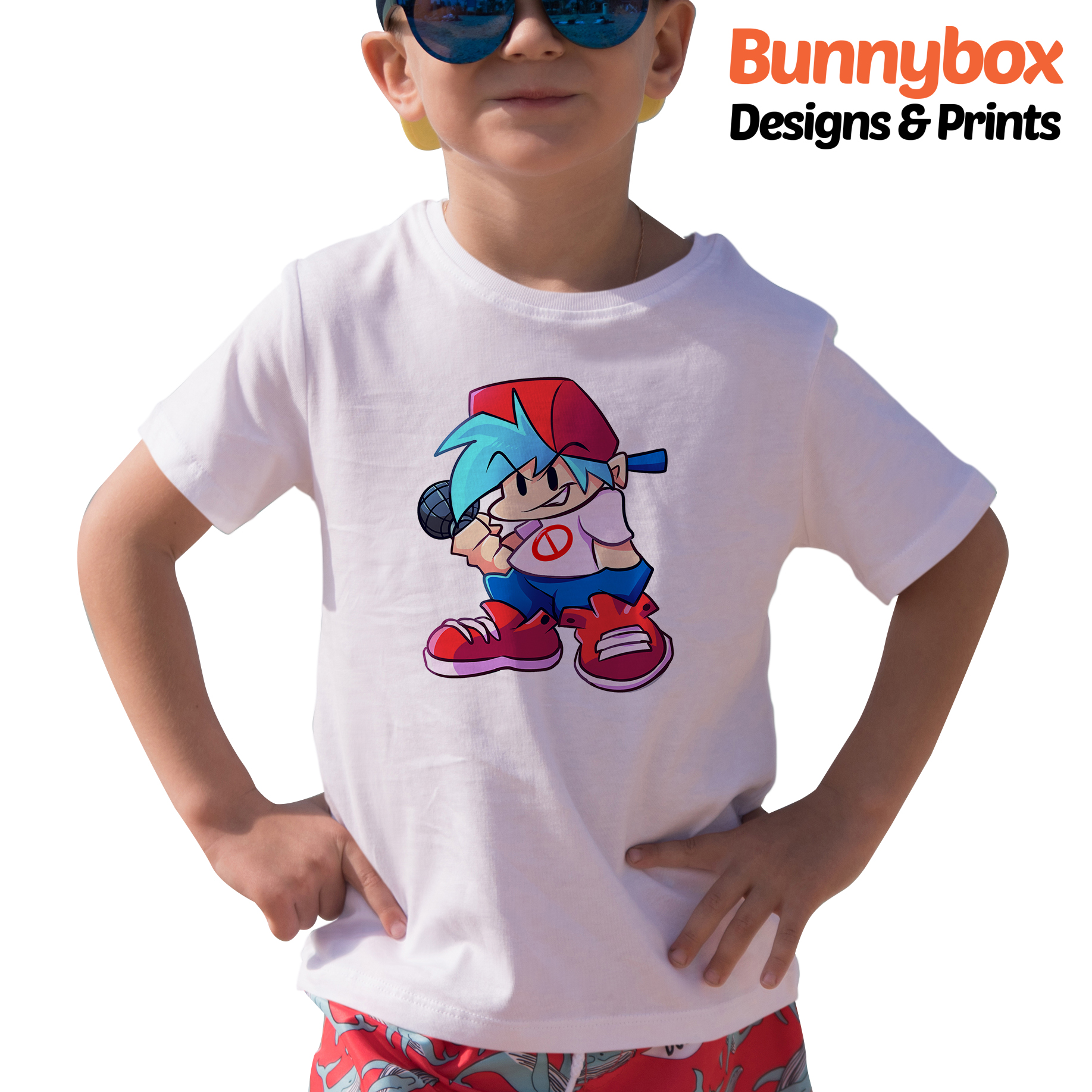 FNF Boyfriend T-Shirt Design For Kids 
